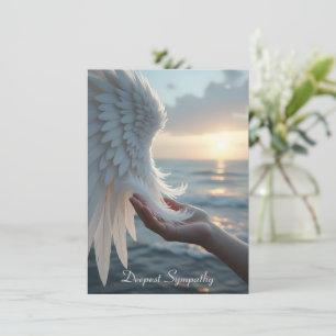 Carte Plumes blanches de l'aile d'un ange, sympathie