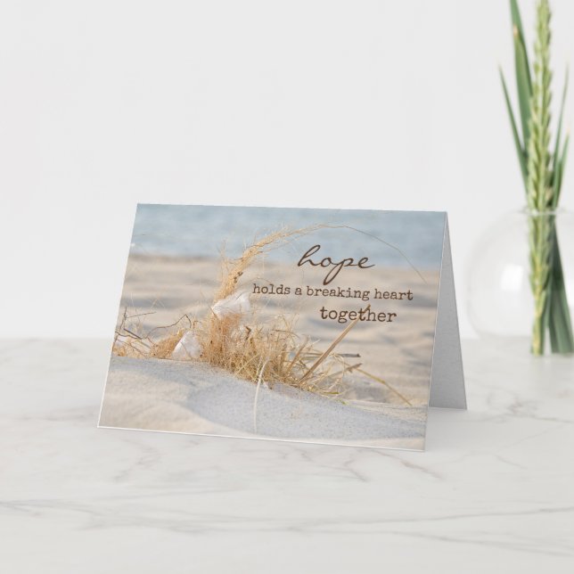 Carte Plumes Dans L'Herbe De Plage (Devant)