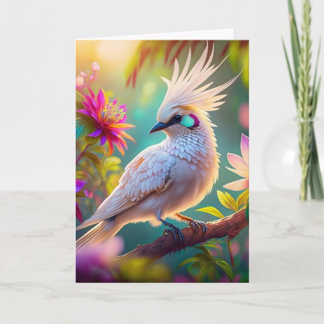 Carte Plumes rousses à crête juvénile Dove Imaginaire Oi (Devant)