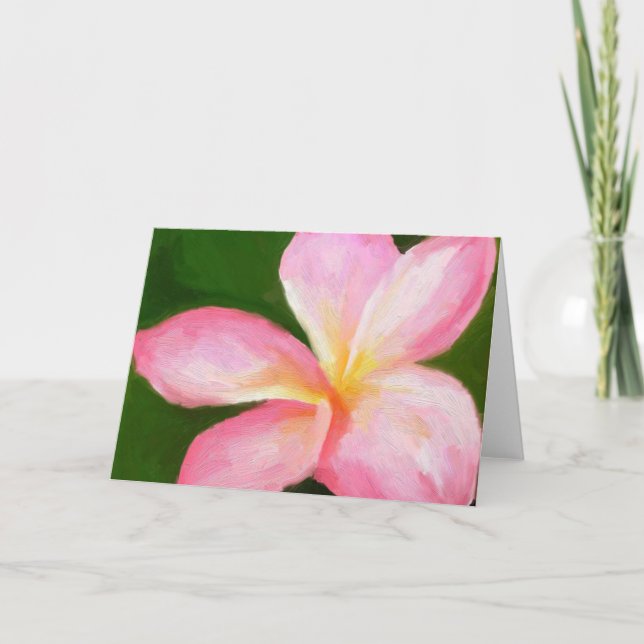 Carte plumie rose (Devant)