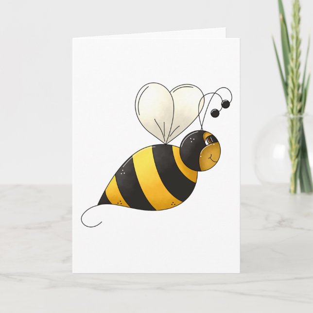 Carte Plump Winged Bumble Bee (Devant)