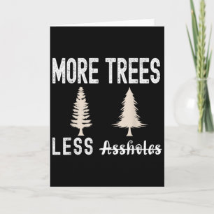 Carte Plus d'arbres moins de trous Sweater de Noël laid