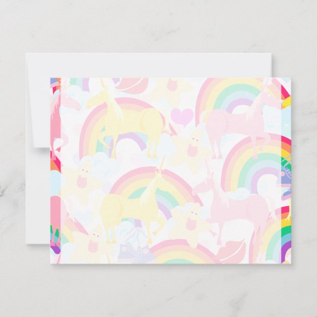 Carte Plus de licornes et arcs-en-ciel (Devant)