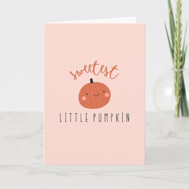 Carte plus mignonne petite citrouille adorable  (Devant)