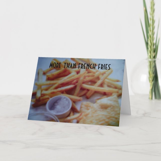 CARTE PLUS QUE DES FRITES FRANÇAISES JE T'AIME (Devant)