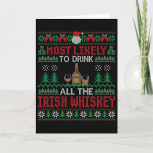 Carte Plus susceptible de boire tout le whisky irlandais