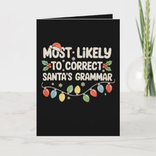 Carte Plus susceptible de corriger la grammaire de Santa