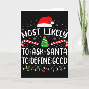Carte Plus Susceptible de Demander au Père Noël de Défin