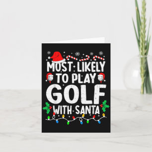 Carte Plus susceptible de jouer au golf avec le Père Noë