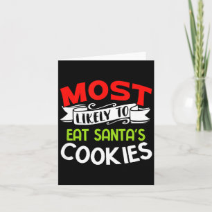 Carte Plus Susceptible De Manger Les Cookies De Santa Dr