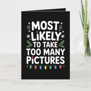 Carte Plus Susceptible de Prendre Trop de Photos Noël