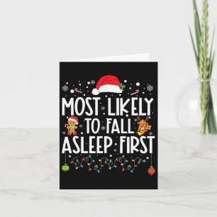 Carte Plus susceptible de s'endormir en premier Fun Xmas