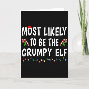 Carte Plus susceptible d'être l'elfe grincheux Xmas drôl