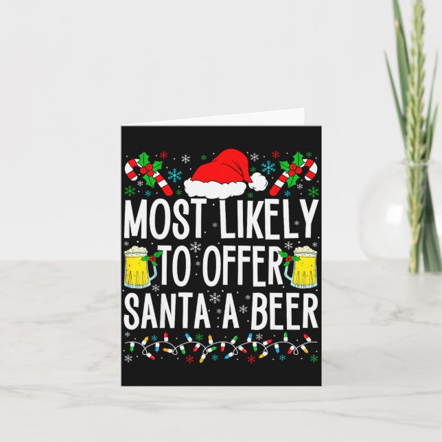 Carte Plus susceptible d'offrir une bière au Père Noël D (Devant)