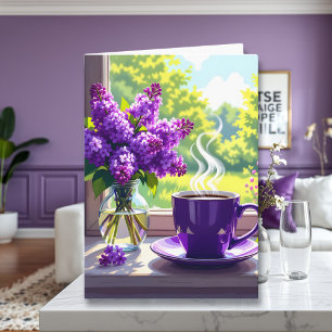 Carte Plutôt Lilacs violets et café penser à vous