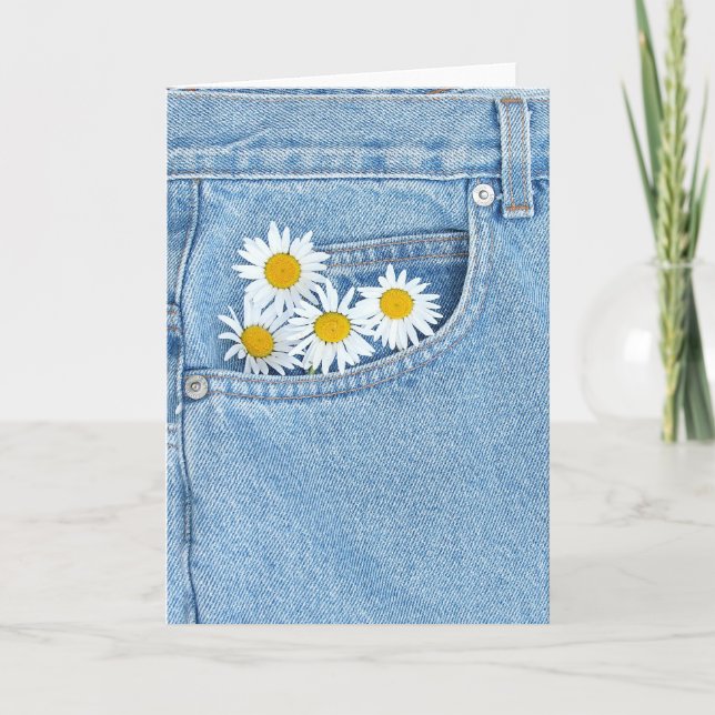 Carte Poche complètement de marguerites (Devant)