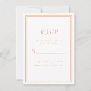 Carte Poche mariage & Blanc Moderne Élégant RSVP Inserti