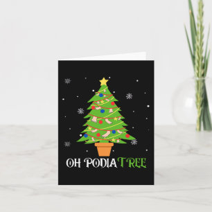 Carte Podiatrié noël arbre podiatre pied médical comme