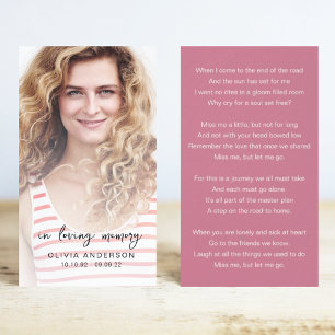 Carte Poem En Mémoire Amoureuse
