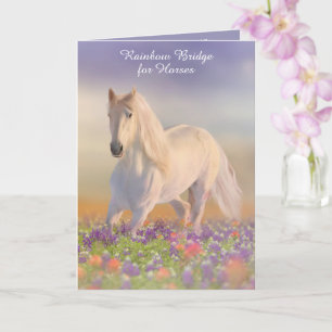 Carte Poem Rainbow Bridge pour les chevaux Sympathie