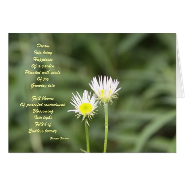 Carte poème beauté sans fin (Devant horizontal)