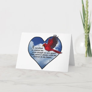 Carte Poème Cardinal Heart