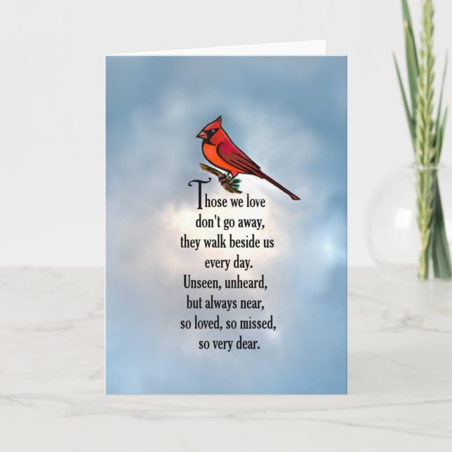 Carte Poème cardinal "So Loved" (Devant)