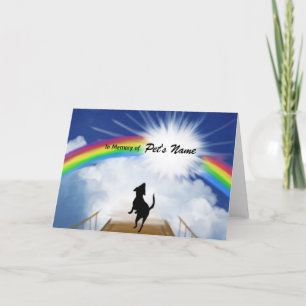Carte Poème commémoratif de Rainbow Bridge pour chiens