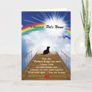 Carte Poème commémoratif du pont Rainbow pour les furets
