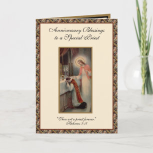 Carte Poème d'autel d'ordination pour l'anniversaire d'u