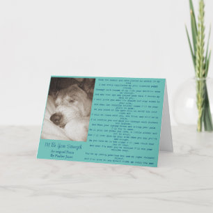 Carte poème de chien original loyal vieux animal sympath