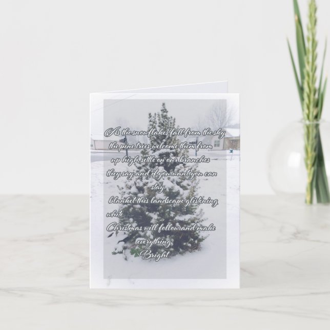 Carte Poème de Noël (Devant)