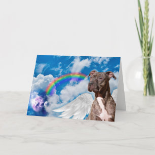 Carte Poème de sympathie pour animaux de compagnie Rainb