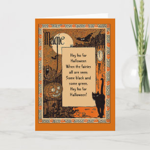 Carte Poème Halloween avec texte personnalisable