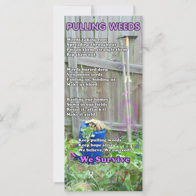 Carte Poème Pulling Weeds (Devant)