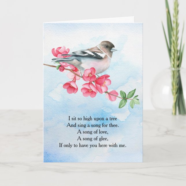 Carte Poème Songbird (Devant)