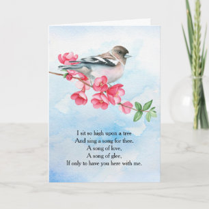 Carte Poème Songbird