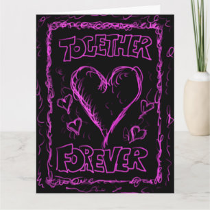 Carte Poésie Jumbo Neon Rose "You Are One"