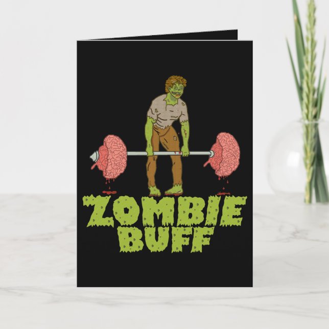 Carte Poids de bouffée zombie amusant (Devant)