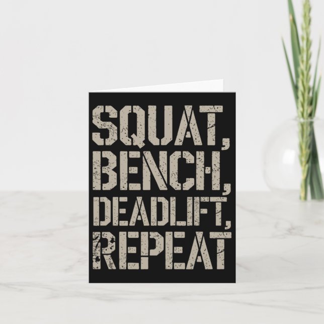 Carte Poids du banc de squat levage à répétition Gym Tee (Devant)