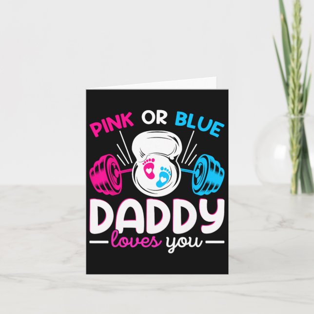 Carte Poids Sexe Révéler Rose Ou Bleu Papa Lov (Devant)