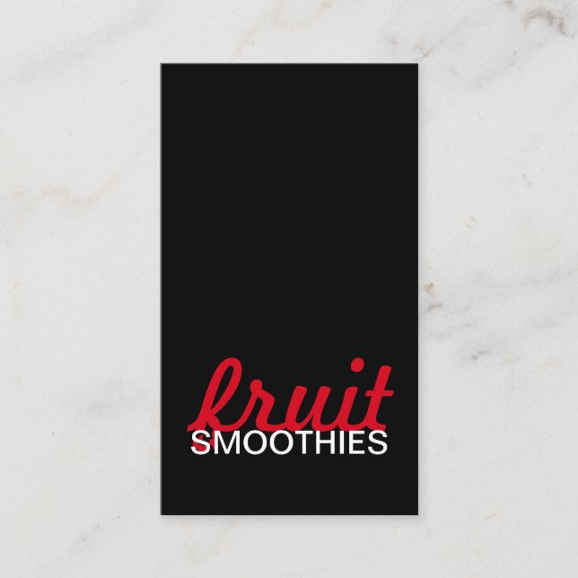 carte poinçonnée de smoothies de fruits (Devant)