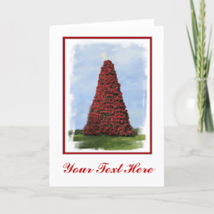 Carte Poinsettia Christmas Tree
