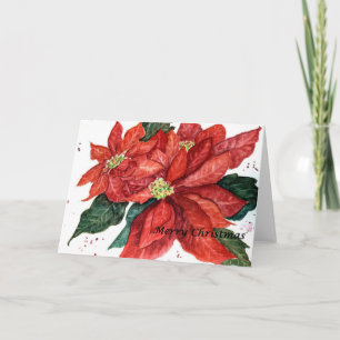 Carte Poinsettia Note