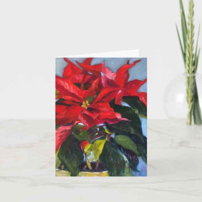 Carte Poinsettias (Devant)