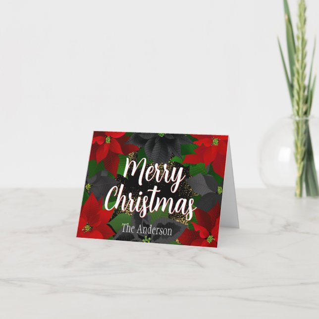Carte Poinsettias (Devant)