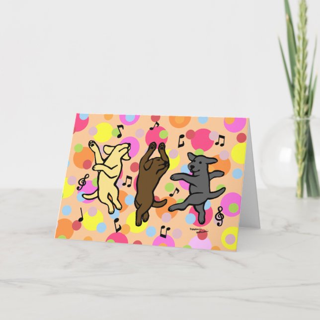 Carte Point de polka de danse heureux de bande dessinée (Devant)