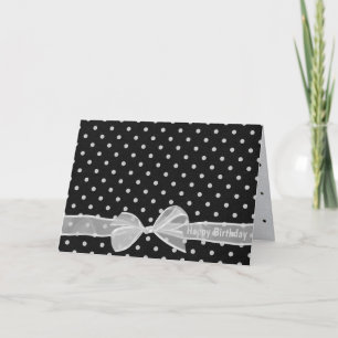 Carte Pointe Polka et anniversaire de l'arc ruban
