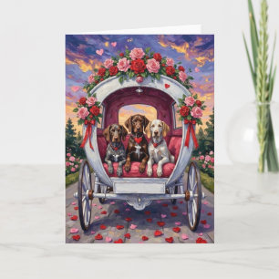 Carte Pointer allemand Saint-Valentin 