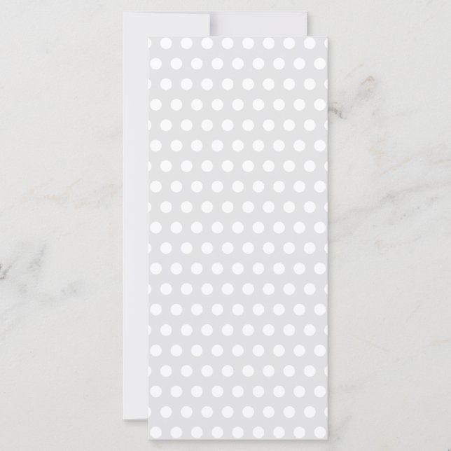 Carte Points blancs sur gris pâle (Devant)